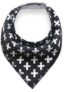 Black White Cross Bandana Bib