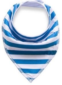 Blue White Stripe Bandana Bib