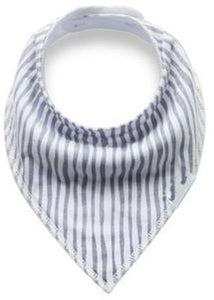 Gray White Stripe Bandana Bib