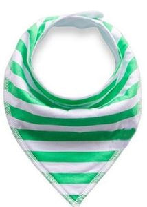 Green-White Stripe Bandana Bib