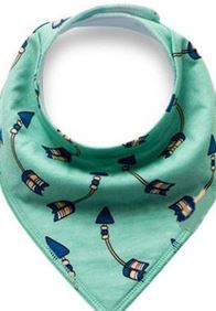 Mint Green w Arrows Bandana Bib