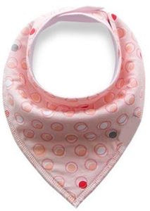 Pink w Polka Dots Bandana Bib