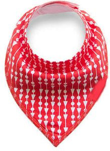 Red White Geo Stripe Bandana Bib