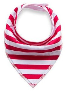 Red White Stripe Bandana Bib