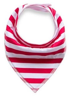 Red White Stripe Bandana Bib