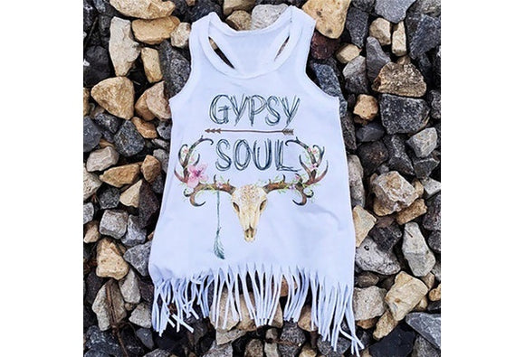 Gypsy Soul Flower Skull-Infant/Toddler Dress/Shirt (Mommy & Me Collection - matches Moms Top!)