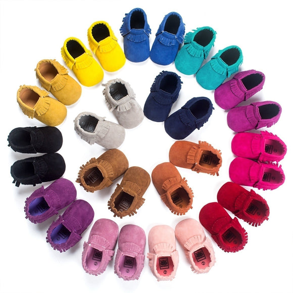 Colored Suede Moccasins