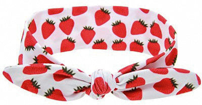 Strawberry-White Head Wrap