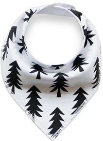 White Black Trees Bandana Bib