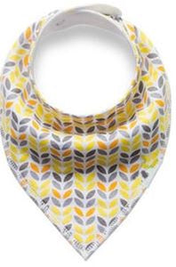 Yellow Gray Orange Geo Bandana Bib