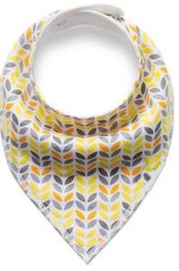 Yellow Gray Orange Geo Bandana Bib