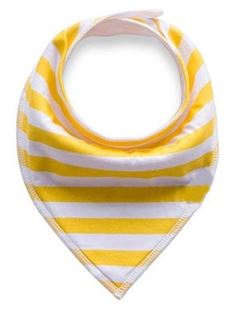 Yellow White Stripe Bandana Bib