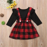 Buffalo Plaid Suspender Dress