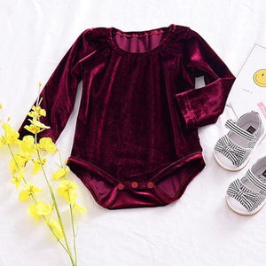 Burgundy Velvet Onesie