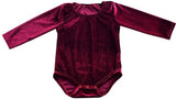 Burgundy Velvet Onesie