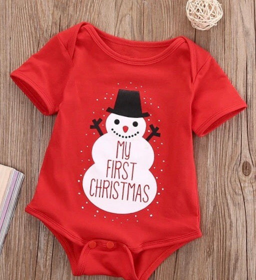 My First Christmas Snowman Onesie