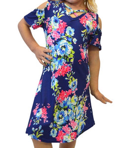 Navy Floral Dress