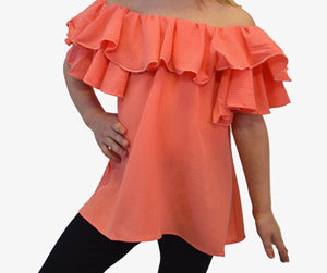 Peach Ruffle Tunic