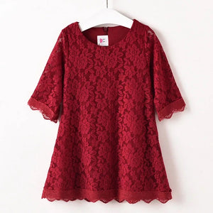 Maroon Lace Dress