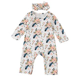 Floral Arrow & Feather Romper Onesie