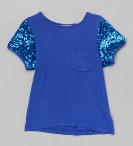 Sequin Sleeved T-Shirt