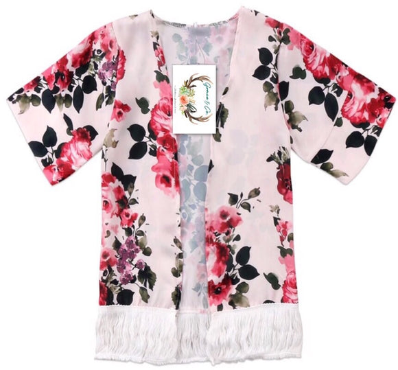 Floral Print Cardigan/Kimono