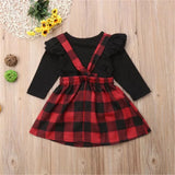 Buffalo Plaid Suspender Dress